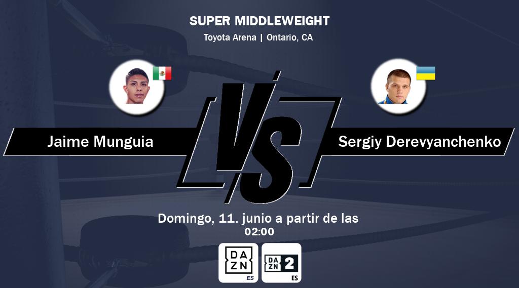 Jaime Munguia vs Sergiy Derevyanchenko se podrá ver en vivo por DAZN España y DAZN 2.